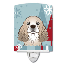 Load image into Gallery viewer, Winter Holiday Cocker Spaniel Ceramic Night Light BB1712CNL