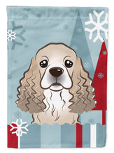 Load image into Gallery viewer, Winter Holiday Cocker Spaniel Garden Flag – Decorative Outdoor Yard Flag BB1712GF