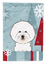Load image into Gallery viewer, Winter Holiday Bichon Frise Garden Flag – Decorative Outdoor Yard Flag BB1713GF