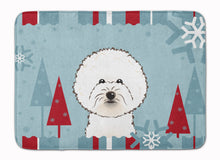 Load image into Gallery viewer, Winter Holiday Bichon Frise Machine Washable Memory Foam Mat BB1713RUG