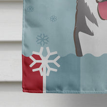 Load image into Gallery viewer, Winter Holiday Alaskan Malamute Flag Canvas House Size BB1714CHF