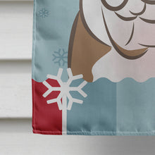 Load image into Gallery viewer, Winter Holiday English Bulldog  Flag Canvas House Size BB1715CHF