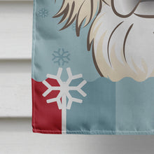 Load image into Gallery viewer, Winter Holiday Pekingese Flag Canvas House Size BB1717CHF