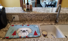 Load image into Gallery viewer, Winter Holiday Pekingese Dish Drying Mat – Absorbent, Artistic Kitchen Essentials BB1717DDM