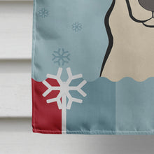 Load image into Gallery viewer, Winter Holiday Yellow Labrador Flag Canvas House Size BB1718CHF