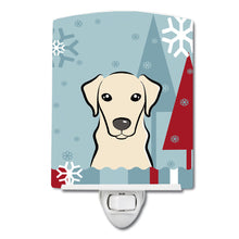 Load image into Gallery viewer, Winter Holiday Yellow Labrador Ceramic Night Light BB1718CNL