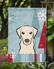Load image into Gallery viewer, Winter Holiday Yellow Labrador Garden Flag – Decorative Outdoor Yard Flag BB1718GF