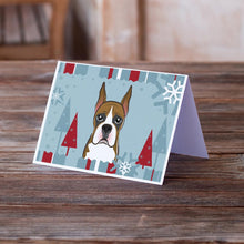 Load image into Gallery viewer, Winter Holiday Boxer Greeting Cards -  Blank Note Cards – 8-Pack of Artist-Designed Cards with Envelopes