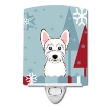 Load image into Gallery viewer, Winter Holiday Westie Ceramic Night Light BB1722CNL