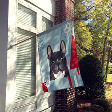 Load image into Gallery viewer, Winter Holiday French Bulldog Flag Canvas House Size BB1723CHF