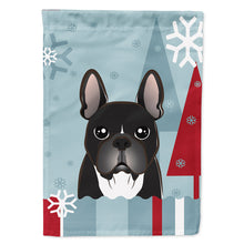 Load image into Gallery viewer, Winter Holiday French Bulldog Flag Canvas House Size BB1723CHF
