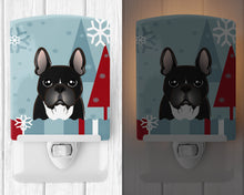 Load image into Gallery viewer, Winter Holiday French Bulldog Ceramic Night Light BB1723CNL