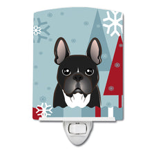 Load image into Gallery viewer, Winter Holiday French Bulldog Ceramic Night Light BB1723CNL