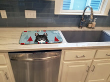 Load image into Gallery viewer, Winter Holiday French Bulldog Dish Drying Mat – Absorbent, Artistic Kitchen Essentials BB1723DDM