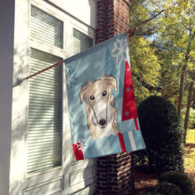 Load image into Gallery viewer, Winter Holiday Borzoi Flag Canvas House Size BB1724CHF