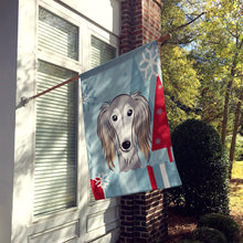 Load image into Gallery viewer, Winter Holiday Saluki Flag Canvas House Size BB1725CHF