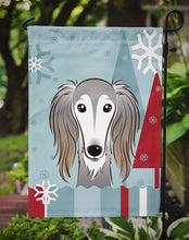 Load image into Gallery viewer, Winter Holiday Saluki Garden Flag – Decorative Outdoor Yard Flag BB1725GF