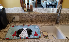 Load image into Gallery viewer, Winter Holiday Japanese Chin Dish Drying Mat – Absorbent, Artistic Kitchen Essentials BB1726DDM