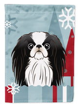 Load image into Gallery viewer, Winter Holiday Japanese Chin Garden Flag – Decorative Outdoor Yard Flag BB1726GF