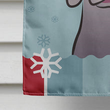 Load image into Gallery viewer, Winter Holiday Weimaraner Flag Canvas House Size BB1727CHF
