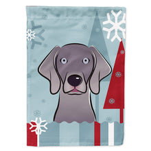 Load image into Gallery viewer, Winter Holiday Weimaraner Flag Canvas House Size BB1727CHF