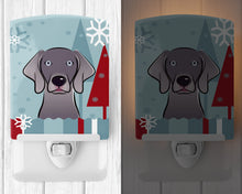 Load image into Gallery viewer, Winter Holiday Weimaraner Ceramic Night Light BB1727CNL
