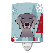 Load image into Gallery viewer, Winter Holiday Weimaraner Ceramic Night Light BB1727CNL