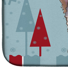 Load image into Gallery viewer, Winter Holiday Yorkie Puppy Dish Drying Mat – Absorbent, Artistic Kitchen Essentials BB1728DDM