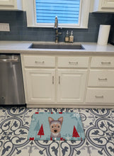 Load image into Gallery viewer, Winter Holiday Yorkie Puppy Machine Washable Memory Foam Mat BB1728RUG