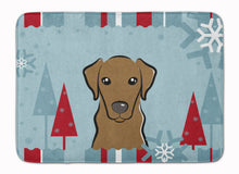 Load image into Gallery viewer, Winter Holiday Chocolate Labrador Machine Washable Memory Foam Mat BB1730RUG