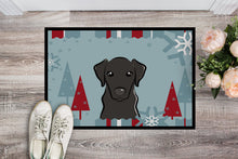 Load image into Gallery viewer, Winter Holiday Black Labrador Doormat - 24x36 Decorative Floor Mat – Indoor/Outdoor Rug with Artistic Flair BB1731JMAT