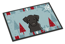 Load image into Gallery viewer, Winter Holiday Black Labrador Doormat - 24x36 Decorative Floor Mat – Indoor/Outdoor Rug with Artistic Flair BB1731JMAT