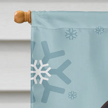 Load image into Gallery viewer, Winter Holiday Bernese Mountain Dog Flag Canvas House Size BB1733CHF