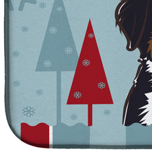 Load image into Gallery viewer, Winter Holiday Bernese Mountain Dog Dish Drying Mat – Absorbent, Artistic Kitchen Essentials BB1733DDM