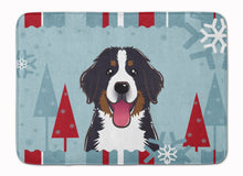Load image into Gallery viewer, Winter Holiday Bernese Mountain Dog Machine Washable Memory Foam Mat BB1733RUG