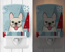 Load image into Gallery viewer, Winter Holiday French Bulldog Ceramic Night Light BB1734CNL