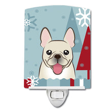 Load image into Gallery viewer, Winter Holiday French Bulldog Ceramic Night Light BB1734CNL