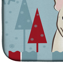 Load image into Gallery viewer, Winter Holiday French Bulldog Dish Drying Mat – Absorbent, Artistic Kitchen Essentials BB1734DDM