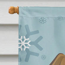 Load image into Gallery viewer, Winter Holiday Beagle Flag Canvas House Size BB1735CHF