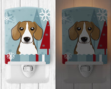 Load image into Gallery viewer, Winter Holiday Beagle Ceramic Night Light BB1735CNL