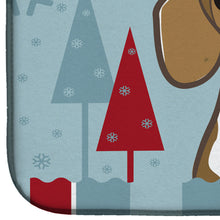 Load image into Gallery viewer, Winter Holiday Beagle Dish Drying Mat – Absorbent, Artistic Kitchen Essentials BB1735DDM
