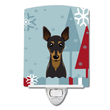 Load image into Gallery viewer, Winter Holiday Min Pin Ceramic Night Light BB1736CNL