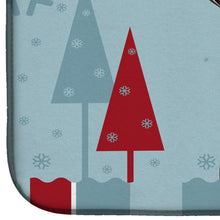 Load image into Gallery viewer, Winter Holiday Min Pin Dish Drying Mat – Absorbent, Artistic Kitchen Essentials BB1736DDM