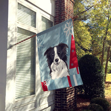 Load image into Gallery viewer, Winter Holiday Border Collie Flag Canvas House Size BB1737CHF