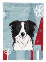 Load image into Gallery viewer, Winter Holiday Border Collie Flag Canvas House Size BB1737CHF