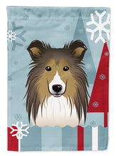 Load image into Gallery viewer, Winter Holiday Sheltie Garden Flag – Decorative Outdoor Yard Flag BB1738GF
