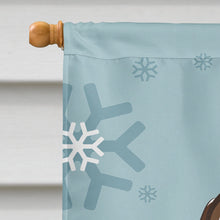 Load image into Gallery viewer, Winter Holiday Basset Hound Flag Canvas House Size BB1739CHF