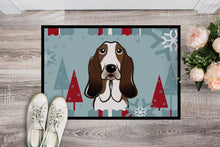 Load image into Gallery viewer, Winter Holiday Basset Hound Doormat - 24x36 Decorative Floor Mat – Indoor/Outdoor Rug with Artistic Flair BB1739JMAT