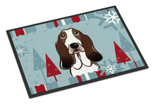 Load image into Gallery viewer, Winter Holiday Basset Hound Doormat - 24x36 Decorative Floor Mat – Indoor/Outdoor Rug with Artistic Flair BB1739JMAT