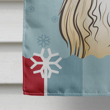 Load image into Gallery viewer, Winter Holiday Afghan Hound Flag Canvas House Size BB1740CHF